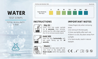 Vista Accurate - Kit de 100 Tiras Reactivas para Agua, Alcalinidad Total 0-400 ppm, para Uso Doméstico, Piscinas, Spas, Agricultura y Exteriores
