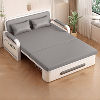 Canapé-lit convertible pliable multifonctionnel avec rangement, lit simple rétractable tendance pour petits appartements, chambre et salon