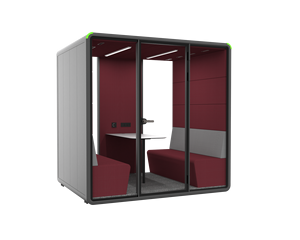 Cabine de travail acoustique mobile pour 4 personnes, isolation phonique, pour usage professionnel en bureau - Product Image 5