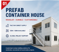 Maison modulaire conteneurisée de 20 pieds, cuisine et salle de bain, maison préfabriquée démontable en kit pour abri d'urgence et camp de secours