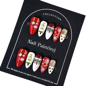 Parches de <span class=keywords><strong>Uñas</strong></span> Acrílicas Avanzadas de Cobertura Completa con Diseño Cuadrado Prediseñado para Navidad, con Pegamento, para <span class=keywords><strong>Uñas</strong></span> Largas - Product Image 6