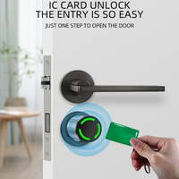 Tuya Ttlock WiFi cerradura de cilindro inteligente tarjeta RFID ajustable lector de huellas dactilares para vidrio aluminio puerta de madera compatible con Red IP