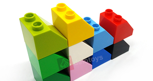 DELO TOYS (11 Warna) Mainan Konstruksi DIY untuk Anak-Anak, Balok Bangunan Plastik ABS 1x2, Balok Acak 1*2 Bevel (JC014) - Product Image 5
