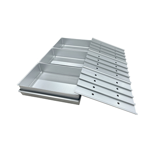 Barquettes de conservation alimentaire en aluminium pour crevettes et filets de poisson, compatibles congélateur - Product Image 1
