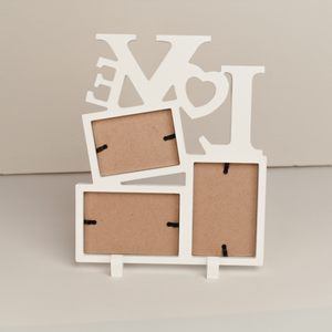 Cadre photo à <span class=keywords><strong>empreinte</strong></span> de main de bébé fait à la main cadre photo à <span class=keywords><strong>empreinte</strong></span> digitale double face cadre photo souvenir de bébé cadeaux pour les enfants - Product Image 1