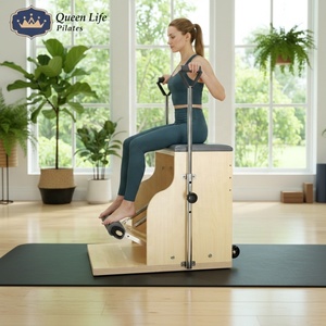 Chaise Combo Pilates Wunda 2-en-1 en Bois d'Érable Personnalisable Queenlife avec Fixation Reformer – Garantie <span class=keywords><strong>6</strong></span> Ans pour Studio <span class=keywords><strong>de</strong></span> Boutique - Product Image 4