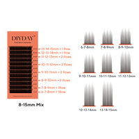DIYDAY Cils volumineux effet fleur, vente en gros, faux cils coréens en PBT, courbures LB LC LD LU, nouvelle arrivée 2026