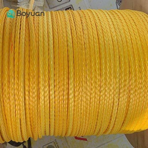 חבל UHMWPE בעל חוזק גבוה, 12 גידים, חבל סינתטי לווינץ' 20MM 30MM 32MM, קל משקל, מתיחה נמוכה, חבל עגינה ימי - Product Image 4