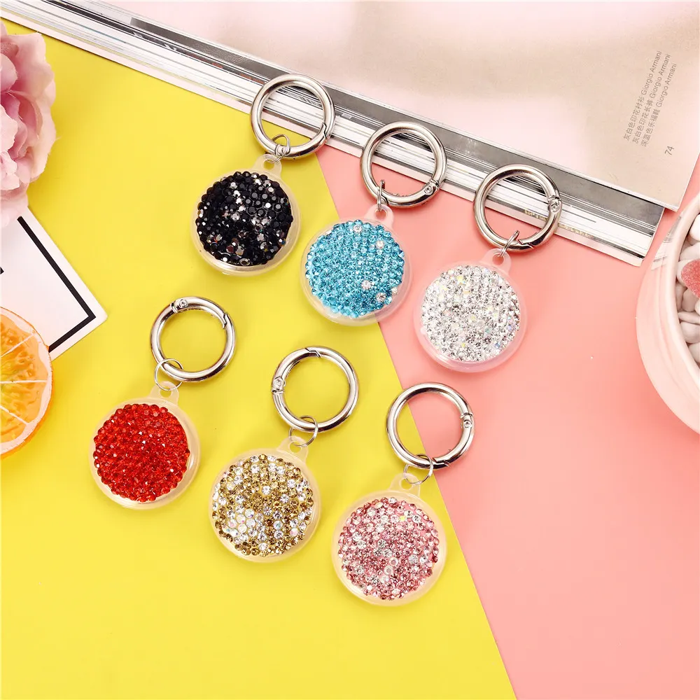 Anti-lost Tracker Luxury Diamond Case For Airtag Sparkle Rhinestone Shockproof Protective Cover For Airtag