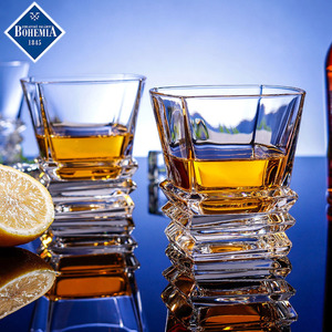 Bohemia Crystal Whiskey Glass Set 200ml Square Design For Adults Gift Use - Product Image 2