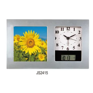 Desk Gift Calendar Chinese Digital Family Picture Photo Frame Table Alarm Wall Clock