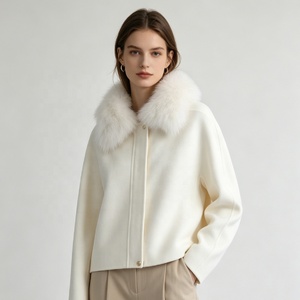 <span class=keywords><strong>Cappotto</strong></span> in Lana a Doppia Faccia Tyan con <span class=keywords><strong>Collo</strong></span> Staccabile in Vera <span class=keywords><strong>Pelliccia</strong></span> di Volpe, Morbido con Cerniera, Logo Personalizzato, Cappotti Invernali in Cashmere a <span class=keywords><strong>Collo</strong></span> Alto per <span class=keywords><strong>Donna</strong></span> - Product Image 6