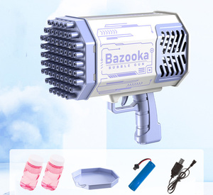 Venta caliente 69 Agujeros Bubble Bazooka Gun Automatic Bubble Launcher Blaster Machine Blower Maker Gun Outdoor Summer Toy Gun - Product Image 4