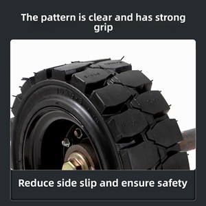 16*6-8 Heavy-Duty Rubber Solid Tire with Axle 860mm Hole Diameter for Tunnel Trolley <b>Snow</b> Trailer Grain Machine - Product Image 2