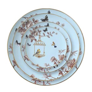 Vajilla de Porcelana Fina de Shanxi con Diseño de Pájaros de Jaula, Tradición China, Platos para Bodas, Personalización Floral, Juegos de Vajilla - Product Image 3