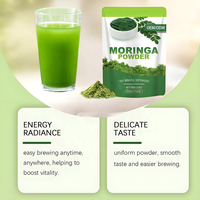 Bubuk Daun Moringa OEM Kaya Antioksidan & Vitamin Imunitas Superfood Hijau Vegan Sempurna untuk Smoothie, Minuman, Teh