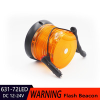 Luz de Techo para Automóvil, 72 LED, para Vehículos de Construcción, Autobuses Escolares, Luz Estroboscópica de Advertencia Intermitente, 12V/24V, Modelo 631-72LED-Y