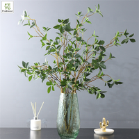 Nouvelle arrivée artificielle Milan Ficus feuilles branche Banyan feuilles verdure vraie touche pour la fête de mariage décoration de Table à la maison