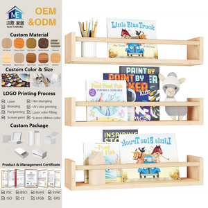 16.5 inch lưu trữ gỗ giá nổi giá sách cho tường bộ 3, bé Vườn Ươm trang trí, rắn gỗ treo tường kệ - Product Image 1