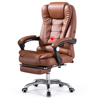 Chaise de bureau pivotante et inclinable en similicuir PU rouge rubis à dossier haut, avec fonction massage, idéale pour le travail à domicile ou pour les cadres