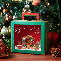 Nouvelle boîte-cadeau de noël belle boîte-cadeau de noël réveillon de noël accompagnant cadeau boîte vide papier kraft matériel d'emballage