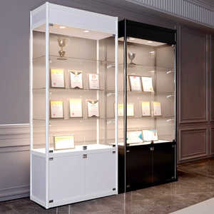 Vitrine en verre de salle d'exposition personnalisée Vitrine de magasin de fumée <span class=keywords><strong>noire</strong></span> Comptoir de magasin de <span class=keywords><strong>pharmacie</strong></span> avec lumière LED - Product Image 2