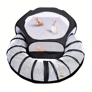 Luxe Draagbare Dierenbox Gemakkelijk Op Te Vouwen Hondenbox Met Knoopsluiting Binnen/Buiten Reizen Camping Puppy Kat Kleine Dieren - Product Image 1