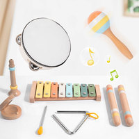 Children Montessori Musical Instrument Sets Children Wooden Xylophone Percussion Toys Baby Early Educational for Kids Boys Girls