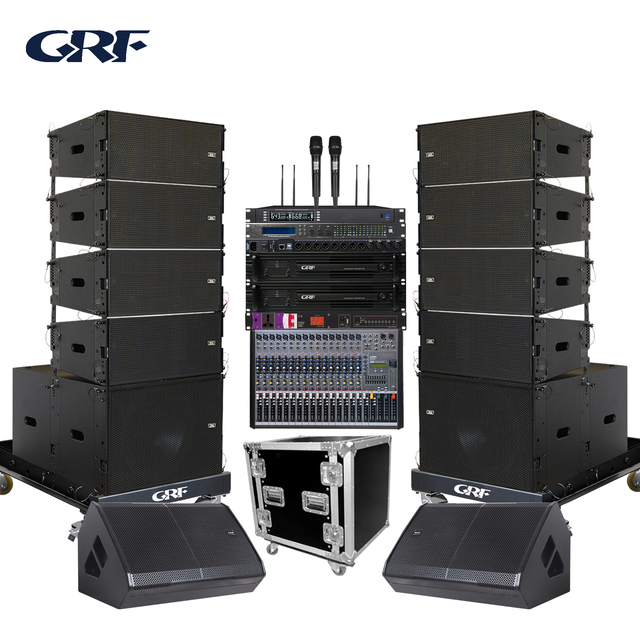 Professional Dual 10 Inch Two Way Line Array Speaker Passive Sound System Birch Plywood Outdoor Stage Speakers Set for Church