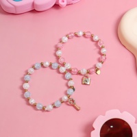 Meilleure vente 2 Pcs enfants Coloful Perle Bracelet élastique réglable Bracelet ensemble pour les femmes