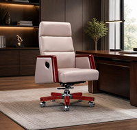 Chaise de bureau de direction ergonomique moderne de luxe avec base pivotante pour bureau à domicile