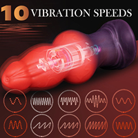6 Zoll 10 Vibrationsmodi Stoßender Weicher Silikon Alien Dog Knot Realistischer Dildo Vibrator