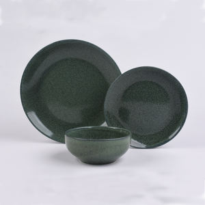 ชุดเซรามิกเคลือบสีเขียวแบบ Reactive ประกอบด้วยจานขนมหวานขนาด 8 นิ้ว ชามซีเรียล/ก๋วยเตี๋ยวขนาด 6 นิ้ว จานอาหารค่ำขนาด 10.5 นิ้ว ชามสลัดขนาด 8.25 นิ้ว พร้อมกล่อง OEM สำหรับสต็อกสินค้า - Product Image 5