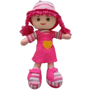 Boneka kain lap bayi, boneka lembut lembut dengan pakaian untuk anak perempuan