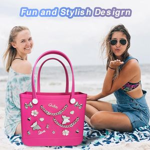 Abalorios de perlas para Bogg Bag, flores de mariposa y cadena para accesorios de Bogg Bag, dijes para bolsos de playa Simply Southern - Product Image 6