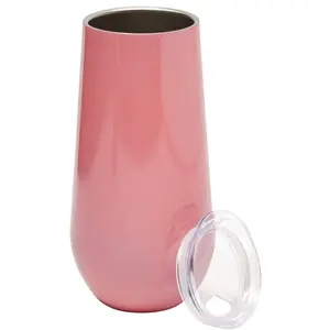 Baby Cup 6oz Mini Egg Shape Double Wall Insulated 304 Stainless Steel Wine Tumbler With Lid Wholesale