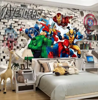 Papier peint photo personnalisé Avenger Nion Hulk Spiderman 3D Stere Mural