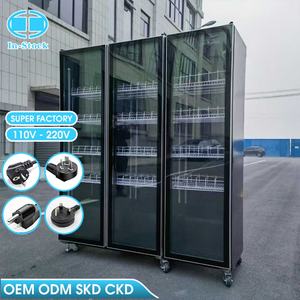 <span class=keywords><strong>Armoire</strong></span> Réfrigérée Commerciale OEM 1500L à Porte Vitrée Verticale pour Boissons, Refroidissement par Air, Sans Givre, pour la Conservation des Aliments Frais - Product Image 1