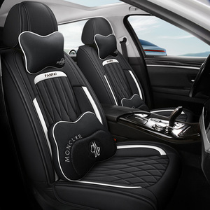 All-Season Universal Leather Luxury <strong>Car</strong> Interior Cushion <strong>Seat</strong> <strong>Cover</strong> Full Set Five-Seater Full Linen Breathable Wear-Resistant - Product Image 3