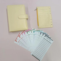 Portefeuille d'argent de luxe en cuir pu a6 budget classeur portefeuille en cuir planificateur de gros classeur budgétaire avec enveloppes pour billets