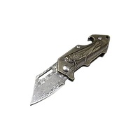 Couteau de poche pliant Bochen de haute qualité 2026 en acier Damas pour le camping en plein air, outils de bricolage EDC, manche en laiton