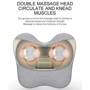 Almohada de Masaje Eléctrica Portátil con Calor y Vibración, Masajeador de Espalda <span class=keywords><strong>Shiatsu</strong></span> para Alivio del Dolor, para Hogar, Auto y Viajes - Product Image 3