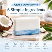 Savon de Castille OEM/ODM Original Frais et Sans Parfum, Vegan, Sans OGM, à l'Huile de Coco, Doux pour Peaux Sensibles, Barres de 4 oz, Lot de 6