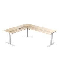 Table de coin commerciale en l, avec réglage de hauteur, meuble d'angle vertical