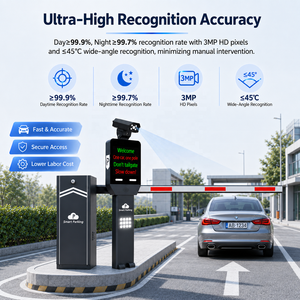 Système de caméra LPR et de reconnaissance de plaques d'immatriculation avec barrière automatique pour le contrôle d'accès aux entrées de parkings - Product Image 4