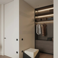 Armoire coulissante en bois pour chambre à coucher, armoire intégrée, placard de rangement, armoire en bois pour la maison, vente directe usine