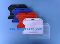 Porte-badge rigide horizontal en ABS, durable, avec fente latérale pour carte, par le fabricant chinois, en gros, OEM, ODM