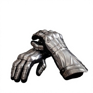 Guantes de Acero Góticos Hechos a Mano, Armadura Medieval de Caballero, Guantes Plateados de Acero Inoxidable para Cosplay y Protección - Product Image 1