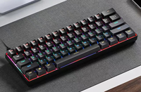 BOSSTON OEM H61 RGB Backlit Color Lighting Computer DIY Trading Mechanical Gaming Keyboard Blue Switch Wired Type C Hot