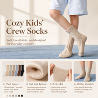 Chaussettes de nuit pour enfants toutes saisons en coton peigné 21S, rayées, anti-boulochage, tricotées à la machine sans couture 168N